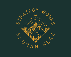 Outdoor Mountain Hiking logo design