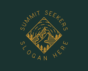 Mountaineering - Outdoor Mountain Hiking logo design