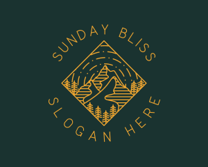 Outdoor Mountain Hiking logo design