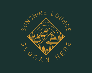 Outdoor Mountain Hiking logo design