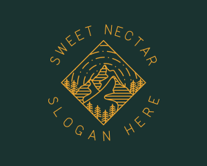 Outdoor Mountain Hiking logo design