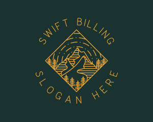 Outdoor Mountain Hiking logo design