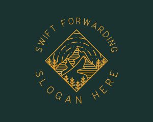 Outdoor Mountain Hiking logo design