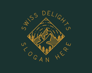 Outdoor Mountain Hiking logo design