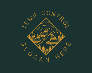 Outdoor Mountain Hiking logo design