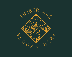 Outdoor Mountain Hiking logo design