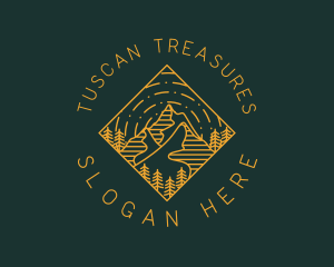 Outdoor Mountain Hiking logo design