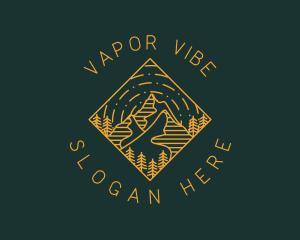 Outdoor Mountain Hiking logo design