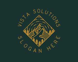 Outdoor Mountain Hiking logo design