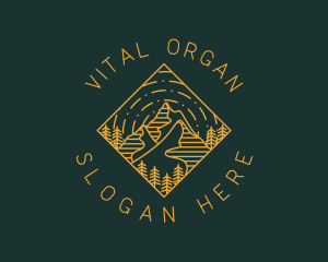 Outdoor Mountain Hiking logo design