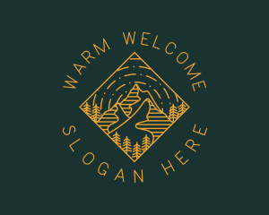 Outdoor Mountain Hiking logo design