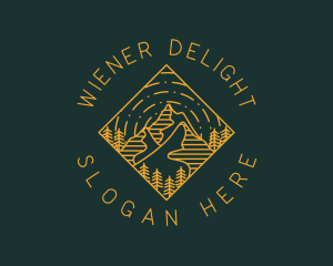 Outdoor Mountain Hiking logo design