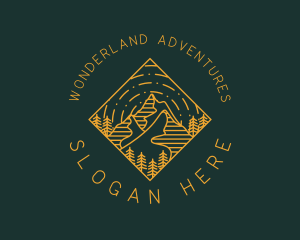 Outdoor Mountain Hiking logo design