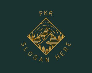 Outdoor Mountain Hiking logo design