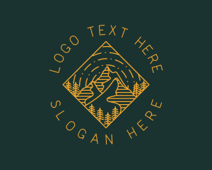 Outdoor Mountain Hiking Logo