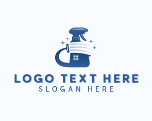 Clean - Housekeeping Spray Bottle logo design