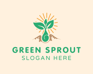 Seedling - Green Seedling Farming logo design