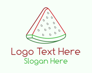 Watermelon Fruit Slice Logo