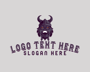 Barbarian - Viking Warrior Horns logo design