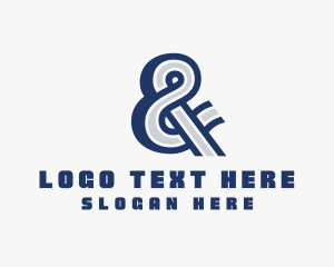 Enterprise - Blue Hipster Ampersand logo design