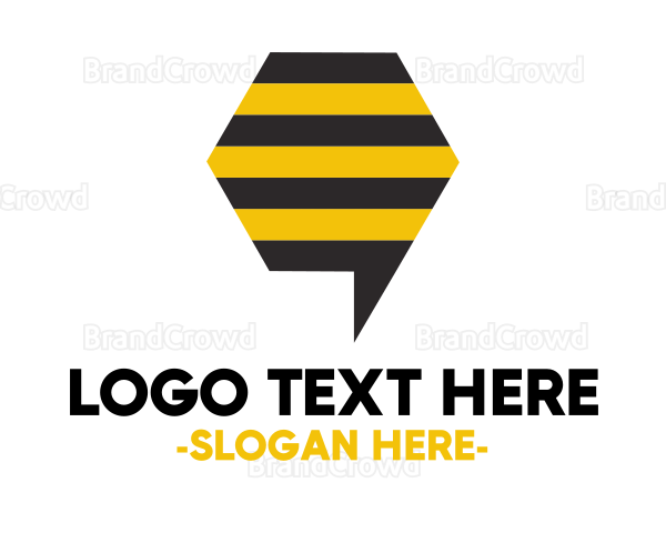 Bee Messaging Chat Logo