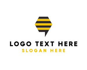 Comment - Bee Messaging Chat logo design