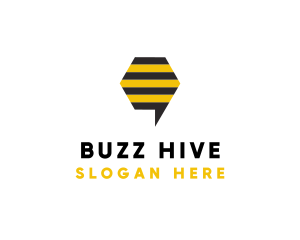 Bee Messaging Chat logo design