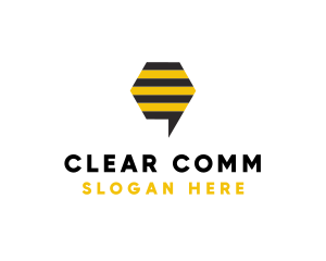Bee Messaging Chat logo design