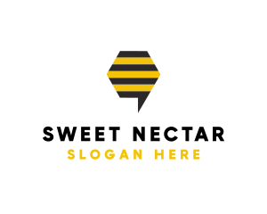 Bee Messaging Chat logo design