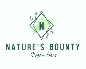 Natural Garden Watercolor logo design