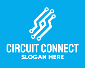 Circuit - Digital Cyber Circuit logo design
