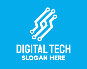 Digital - Digital Cyber Circuit logo design