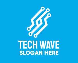 Techno - Digital Cyber Circuit logo design