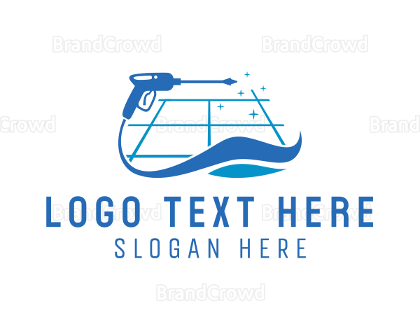 Pressure Washer Cleaning Logo