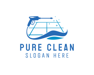 Pressure Washer Cleaning  logo design