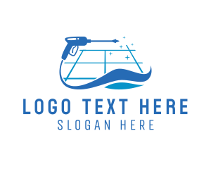 Disinfectant - Pressure Washer Cleaning logo design