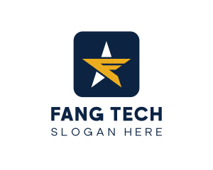 Modern Tech Star Letter F logo design