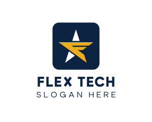 Modern Tech Star Letter F logo design