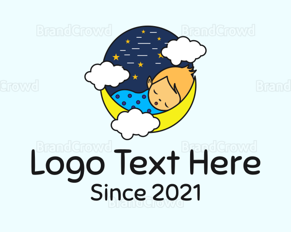 Starry Night Sleeping Baby Logo