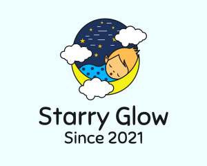 Starry - Starry Night Sleeping Baby logo design