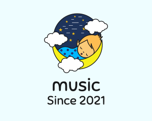 Babysit - Starry Night Sleeping Baby logo design