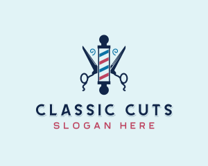 Hairdresser Barber Pole logo design