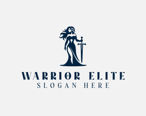 Princess Sword Warrior logo design