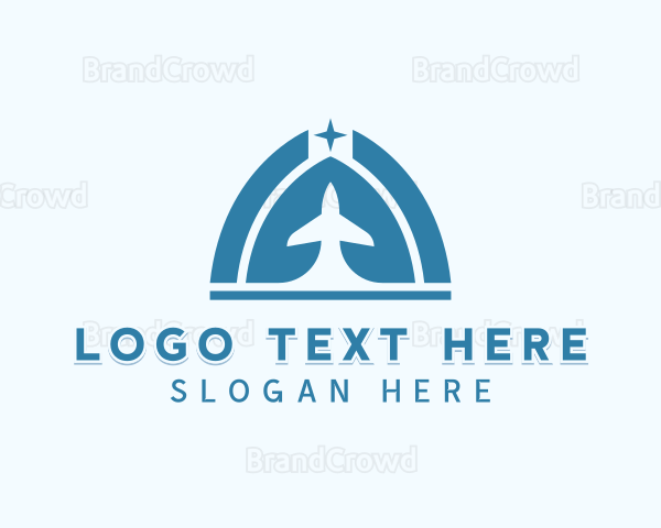 Logistics Courier Airplane Logo