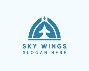 Logistics Courier Airplane logo design