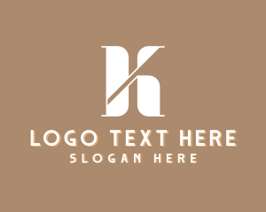Art Deco - High End Hotel Restaurant Letter K logo design