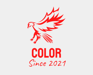 Passerine - Red Flying Hawk logo design