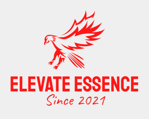 Animal Sanctuary - Red Flying Hawk logo design
