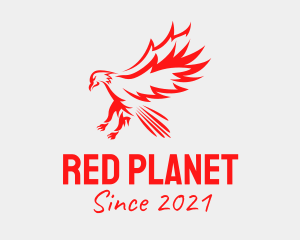 Red Flying Hawk  logo design