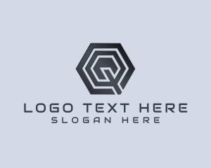 Website - Hexagon Company Brand Letter Q logo design